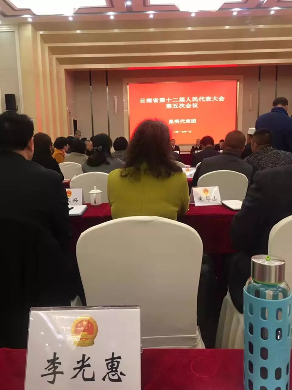 李光惠老师列席云南省第十二届人民代表大会第五次会议