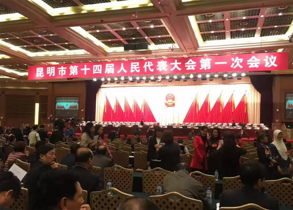 李光惠老师列席昆明市第十四届人民代表大会第一次会议